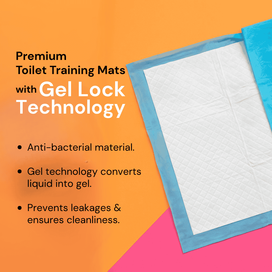 Leak-Proof Disposable Pet Toilet Training Mats (pack of 10), 60x90 cm Super Absorbent, Odor-Free, Waterproof Pee Pads for Dogs & Cats